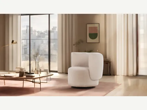 Poltroncina Milla in tessuto di Calia