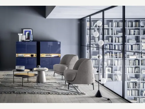 Poltroncina Velvet in tessuto di Novamobili