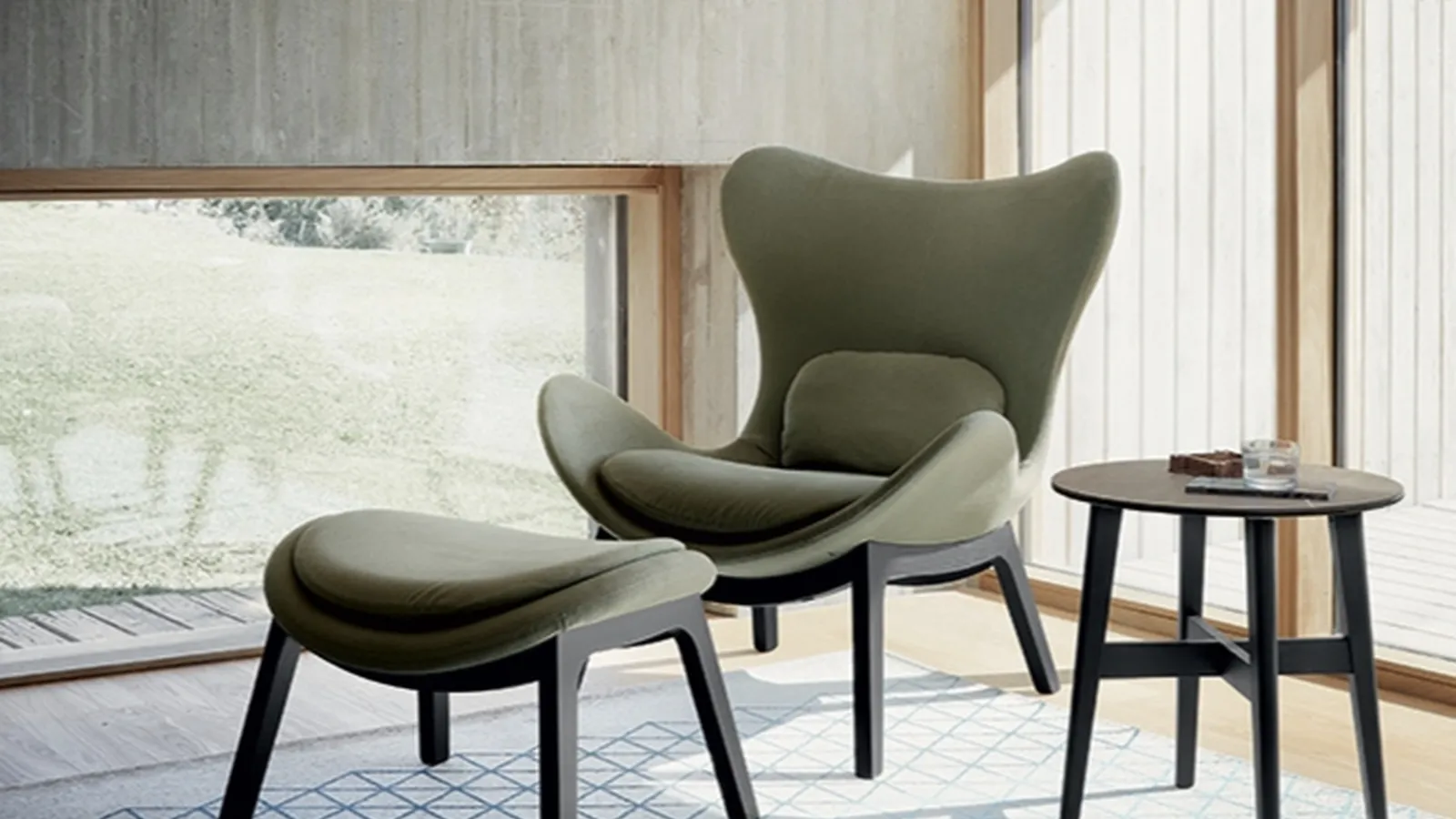 Poltrona Lazy in tessuto di Calligaris