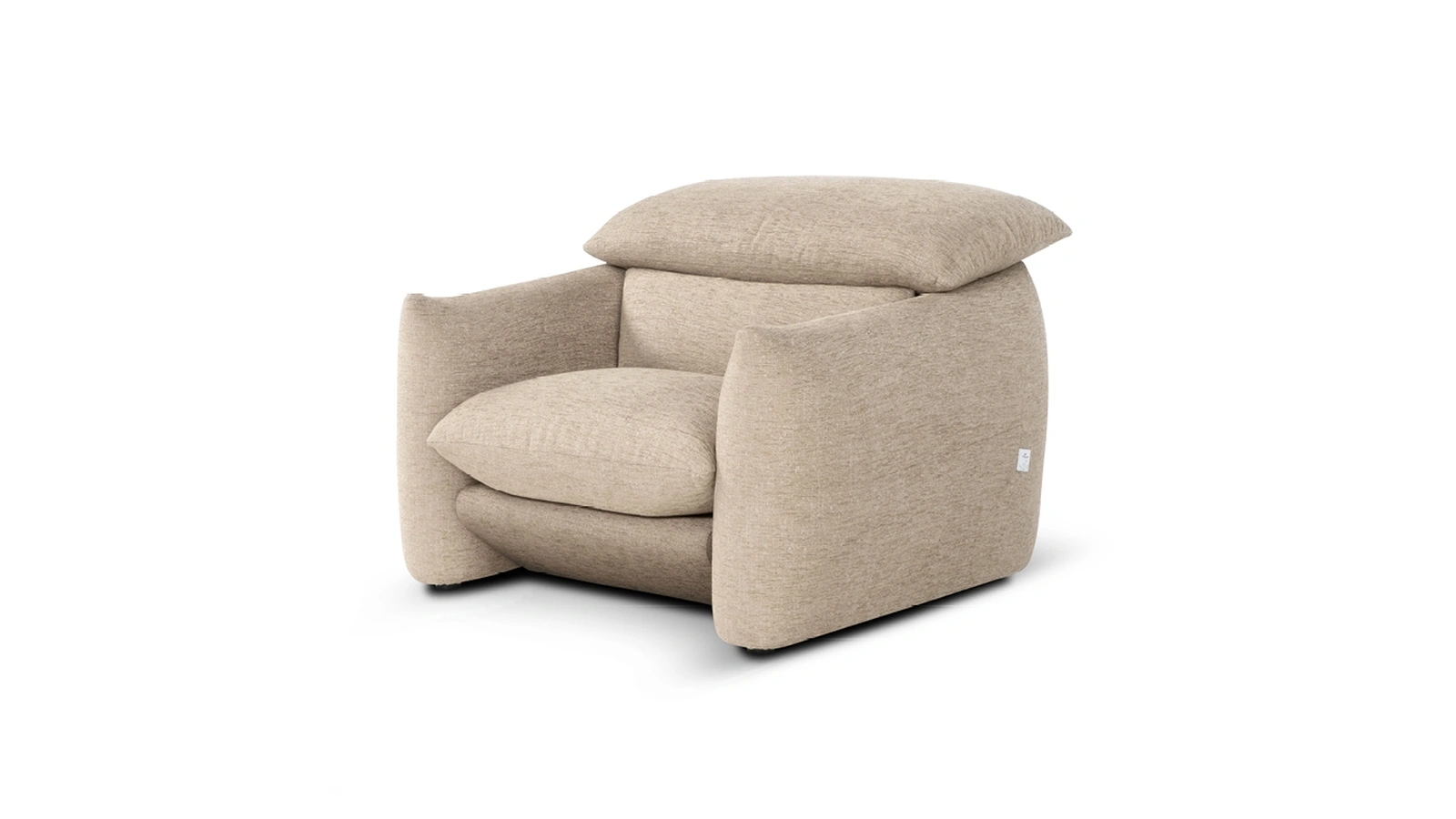 Poltrona in tessuto imbottito Choco Magic di Calia