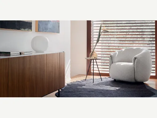 Poltroncina Haven in tessuto imbottito di Calligaris