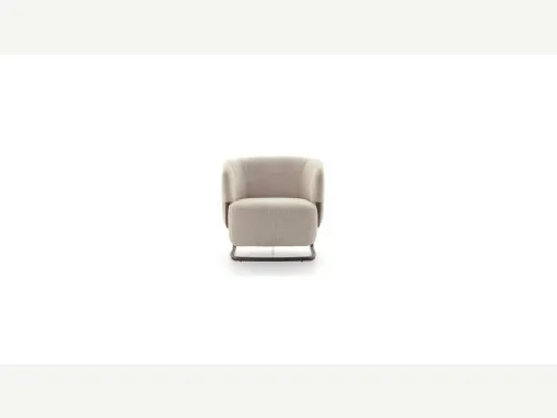 Poltroncina di design in tessuto con base in metallo Marabù di Ditre Italia