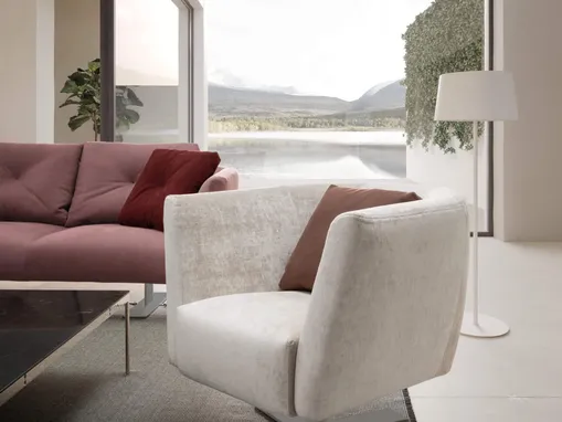 Poltroncina Saint Barth in tessuto di Presotto