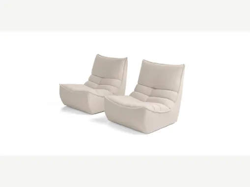 Poltrona in pelle Zip di Calia