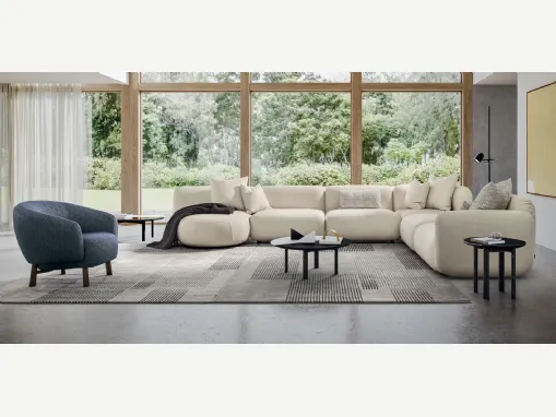 Divano con penisola Ginza di Calligaris