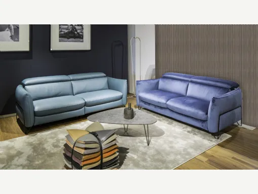 Salotto relax Confetto in pelle e tessuto di Calia
