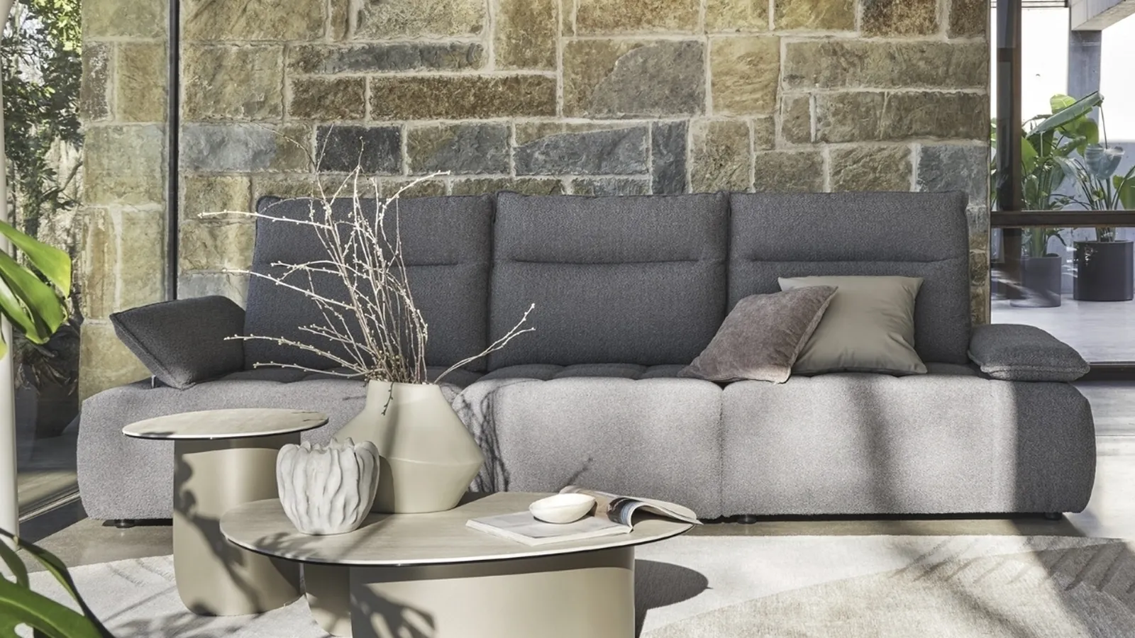 Divano lineare Equipe di Calligaris