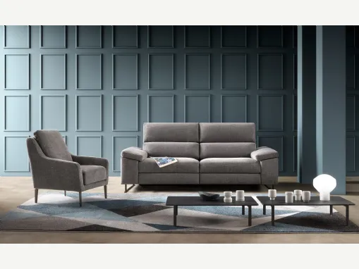 Divano Relax lineare in tessuto Space Look di Samoa
