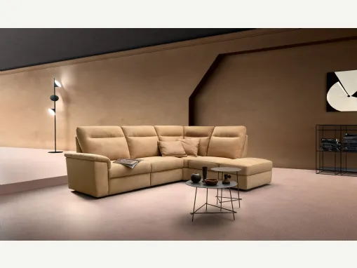 Divano Relax angolare in tessuto Swing Tender di Samoa