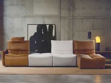 Divano relax in pelle Zip di Calia