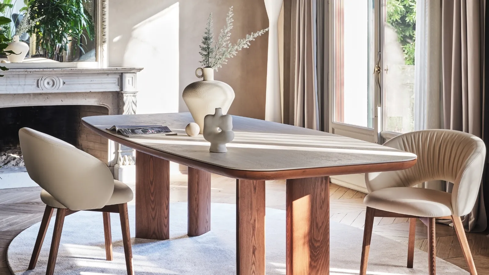 Sedia in pelle Anime Wood di Calligaris