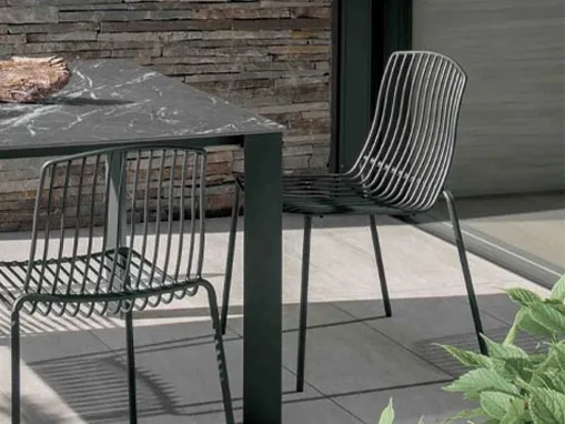 Sedia in metallo Ariel di Altacom