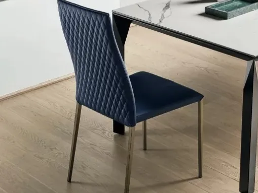Sedia Tai in pelle di Bontempi