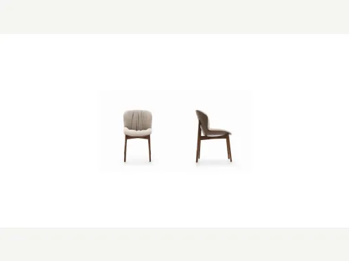 Sedia in tessuto con gambe in legno massello Bounty di Ditre Italia
