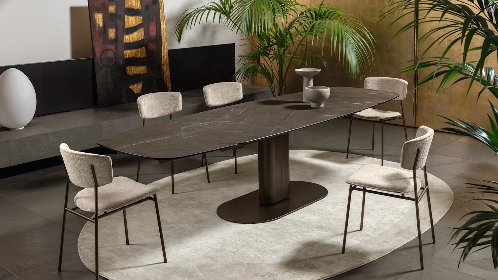 Sedia in tessuto Fifties di Calligaris