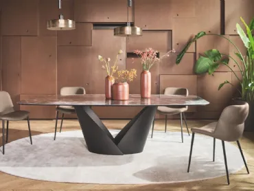 Sedia in ecopelle Onda di Calligaris