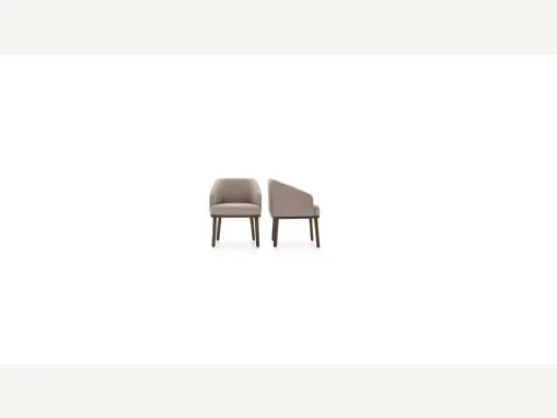 Sedia St Tropez in tessuto con gambe in legno massello di Ditre Italia