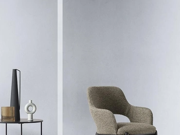 Sedia Tina in tessuto imbottito di Alf Da Frè