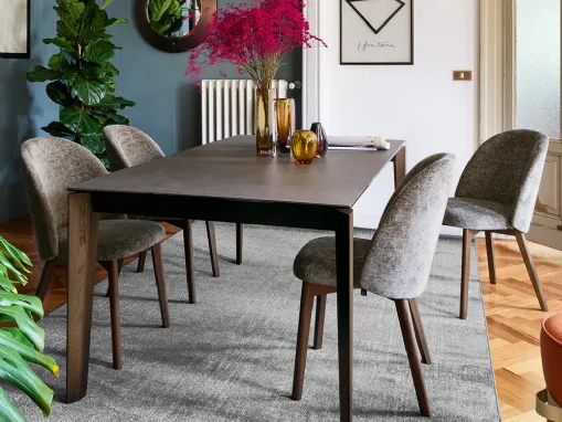 Tavolo Band in ceramica e legno di Connubia