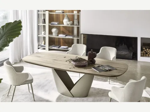 Tavolo Calla con piano in legno di Calligaris