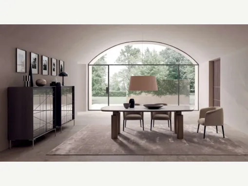 Tavolo Kolosso con top in ceramica di Presotto