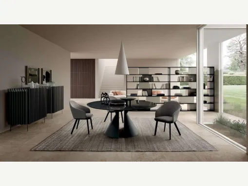 Tavolo rotondo di design Nimbo di Presotto