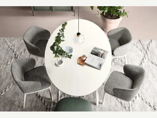 Tavolo Rea in Rovere Bianco di Novamobili