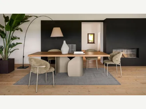Tavolo Twins in legno massello Wild Natural di Calligaris