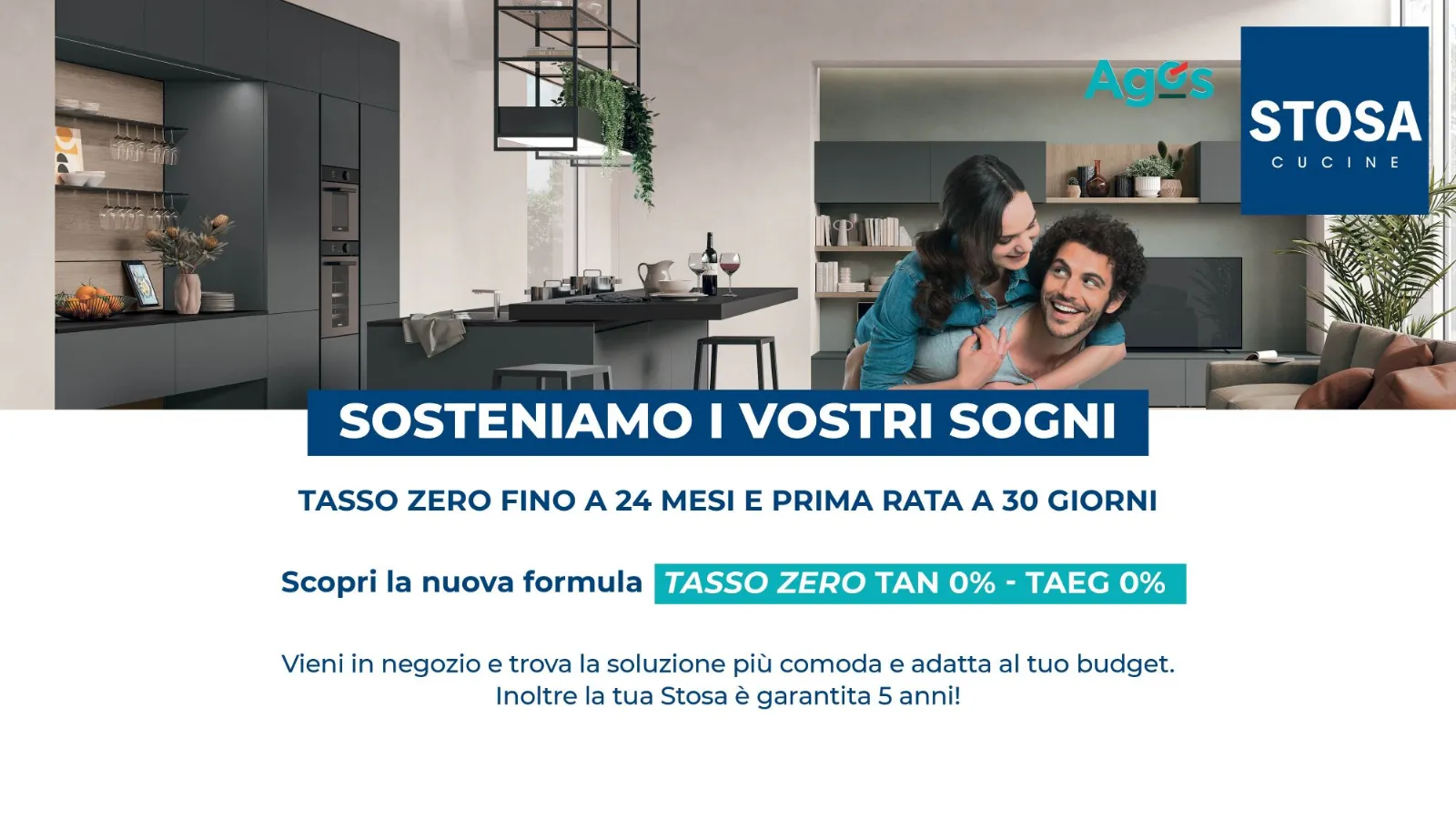 promo Stosa Tasso Zero 24 mesi e prima rata a 30 giorni