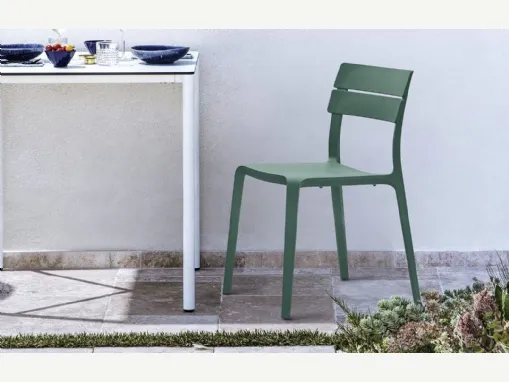 Sedia impilabile Rocket Green Outdoor di Bontempi