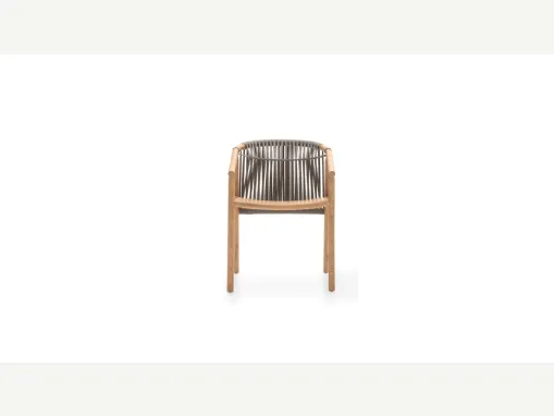 Sedia Isamu in legno con inserti in rete di Ditre Italia