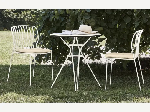 Tavolo da giardino Vincent Basso Outdoor in acciaio laccato di Bontempi
